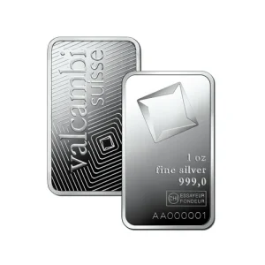 Valcambi Silver Bar - 1 Oz
