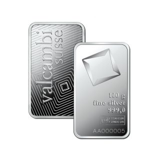 Valcambi Silver Bar - 100 Grams
